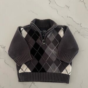 The Children's Place Gray Argyle Sweater